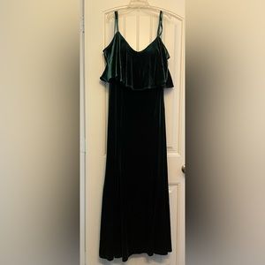 Emerald Velvet Dress - size 12 petite